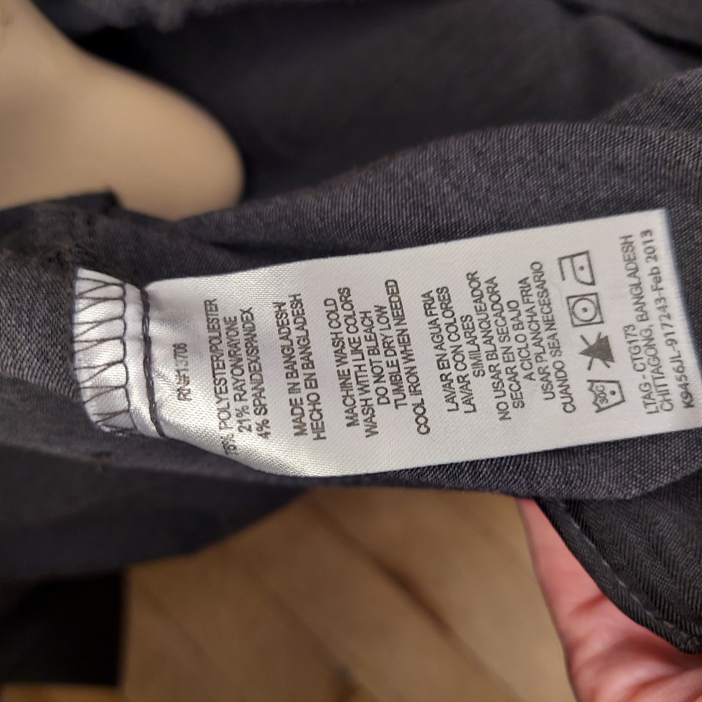 Lee Uniform Charcoal Dress Pants - Picture 3 of 4
